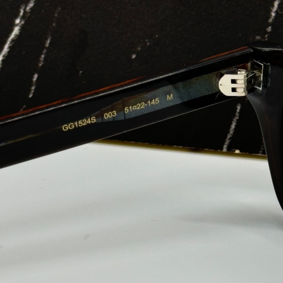 NEW GG1524S 003 GUCCI BROWN GREEN SQUARE UNISEX GUCCI SUNGLASSES - Picture 9 of 11